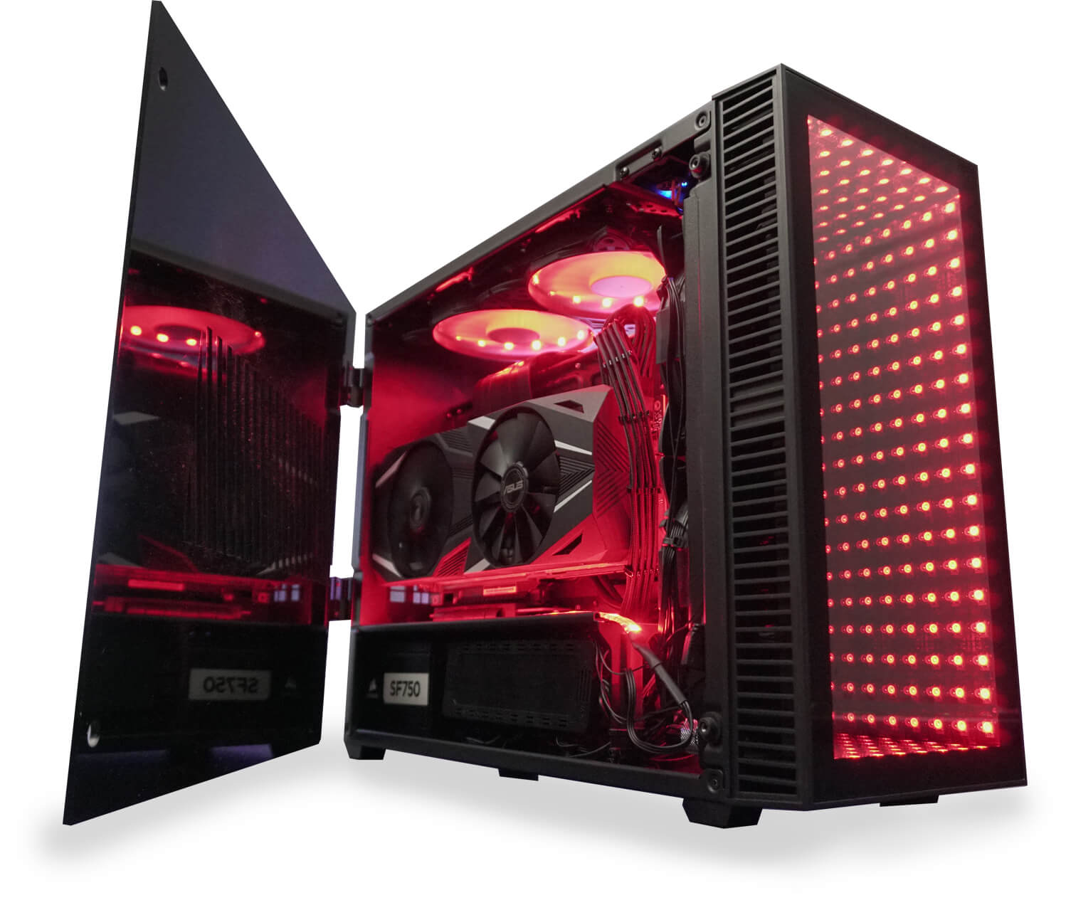 The Continuum Mini PC by Computer Upgrade King features 2 high airflow front fans and 2 exhaust fans